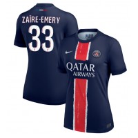 Camisa de Futebol Paris Saint-Germain Warren Zaire-Emery #33 Equipamento Principal Mulheres 2024-25 Manga Curta